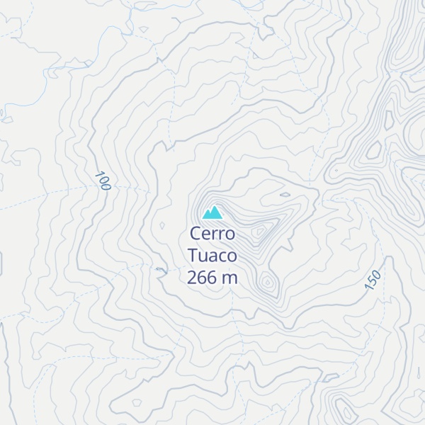 Map of Cerro Tuaco