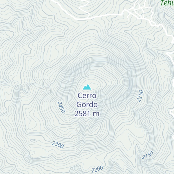 Map of Cerro Gordo