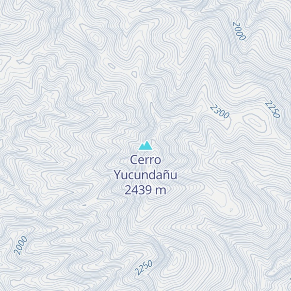 Map of Cerro Yucundañu