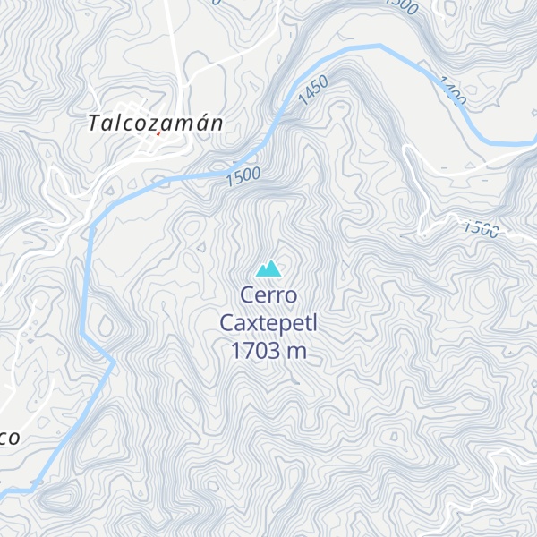 Map of Cerro Caxtepetl
