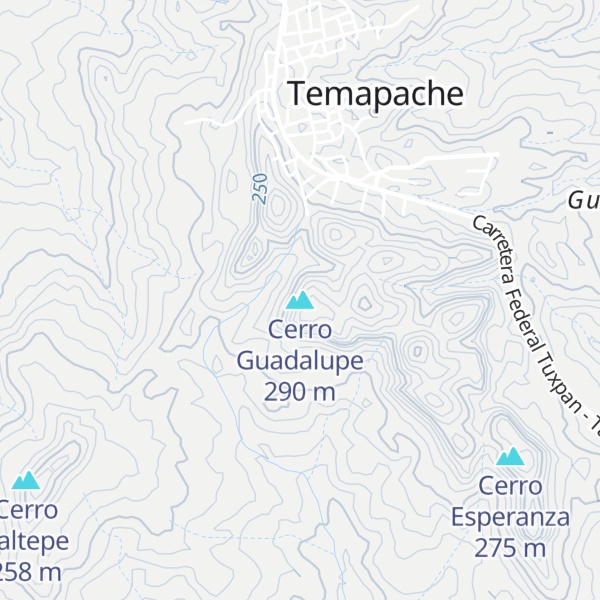 Map of Cerro Guadalupe