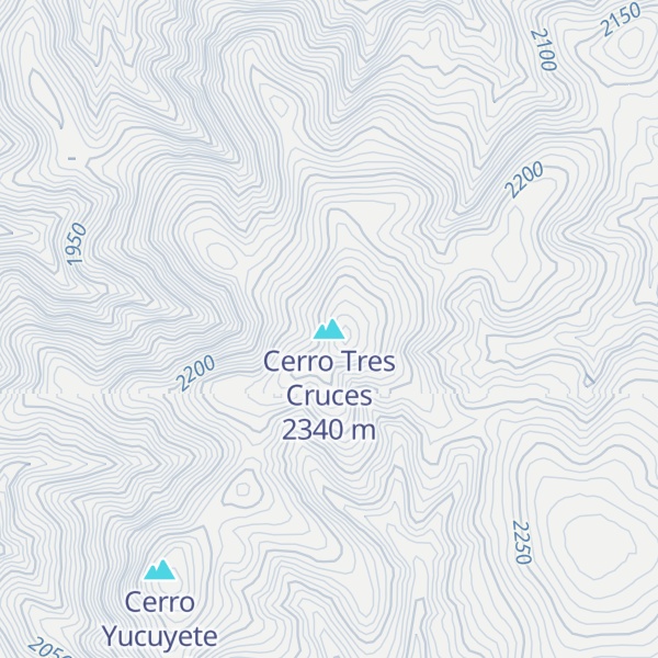 Map of Cerro Tres Cruces