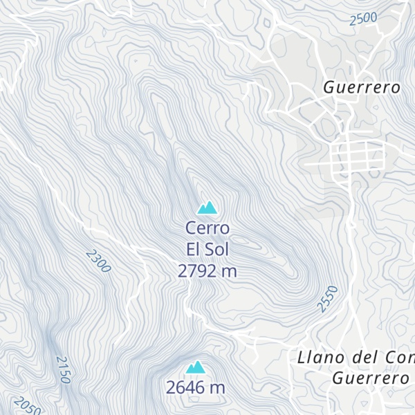Map of Cerro El Sol