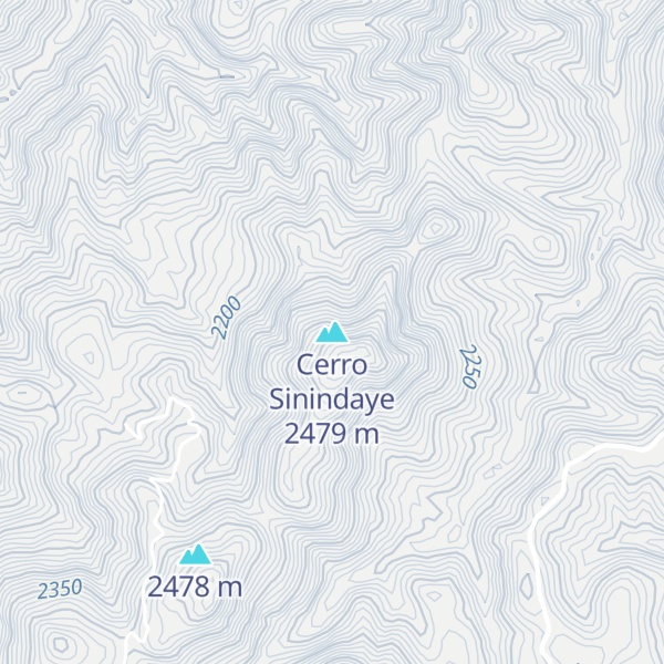 Map of Cerro Sinindaye