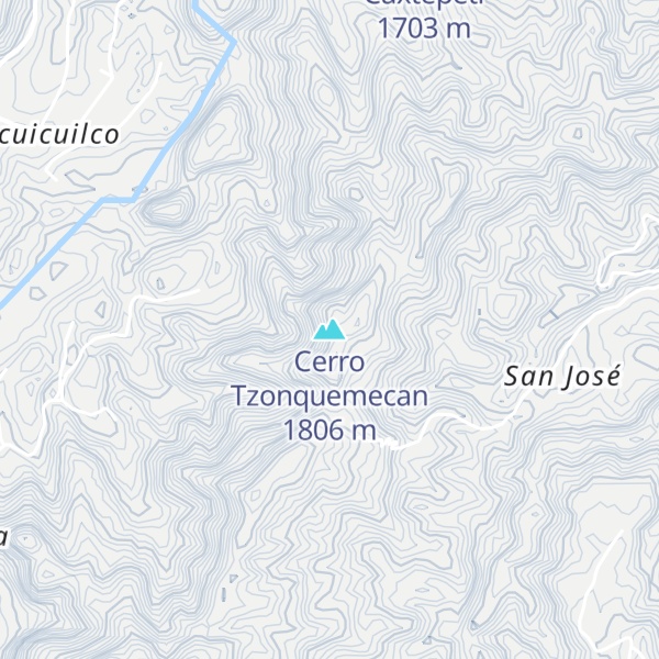 Map of Cerro Tzonquemecan