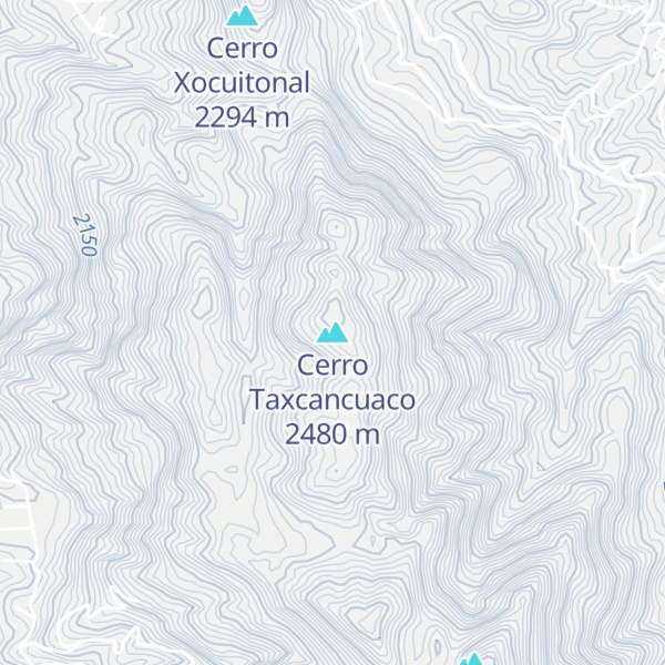 Map of Cerro Taxcancuaco