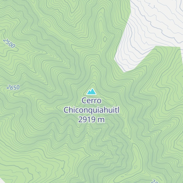 Map of Cerro Chiconquiahuitl