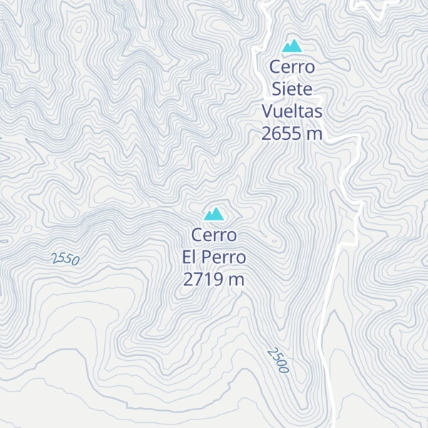 Map of Cerro El Perro