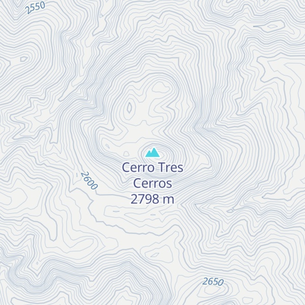 Map of Cerro Tres Cerros