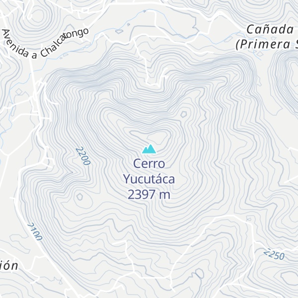 Map of Cerro Yucutáca