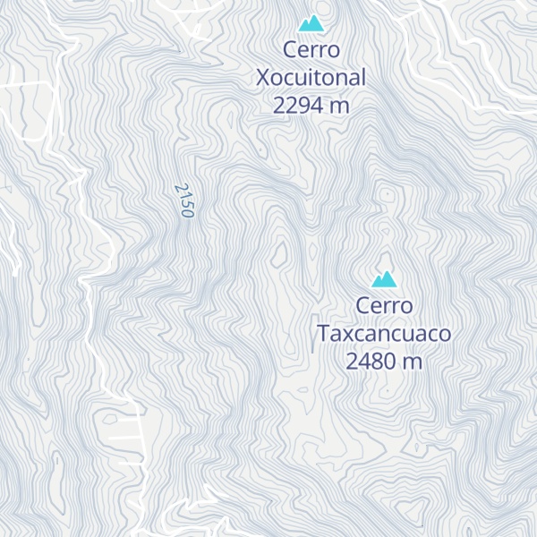 Map of Cerro Tepecuaco