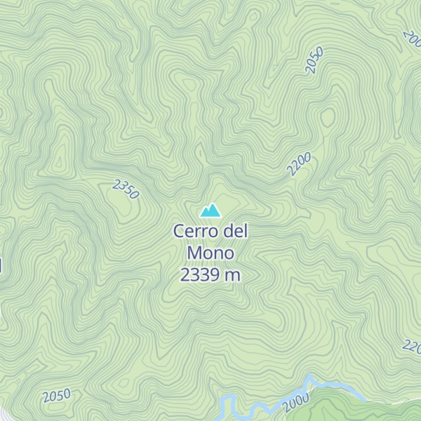 Map of Cerro del Mono