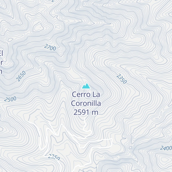 Map of Cerro La Coronilla