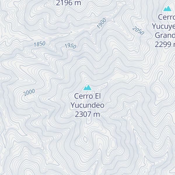 Map of Cerro El Yucundeo