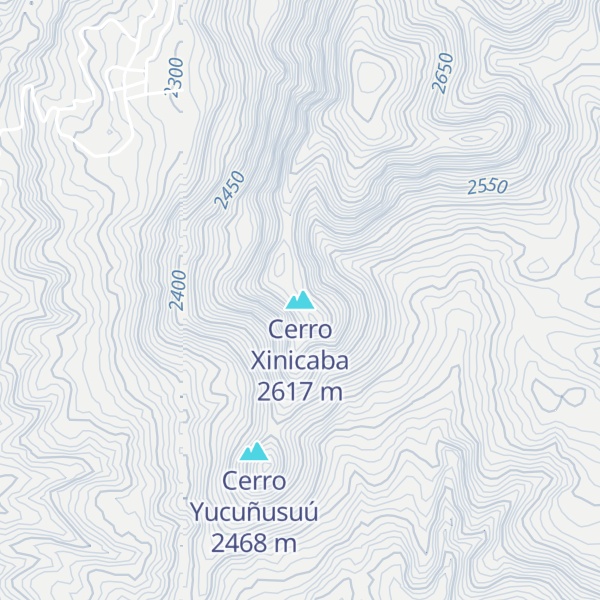 Map of Cerro Xinicaba