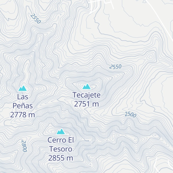 Map of Tecajete