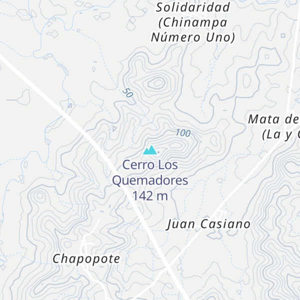Map of Cerro Los Quemadores