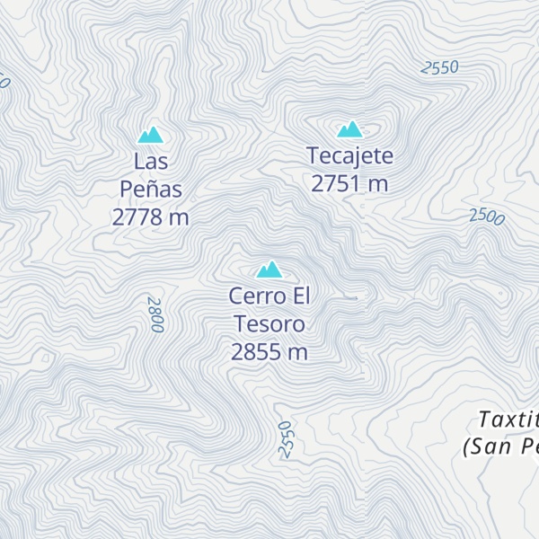 Map of Cerro El Tesoro
