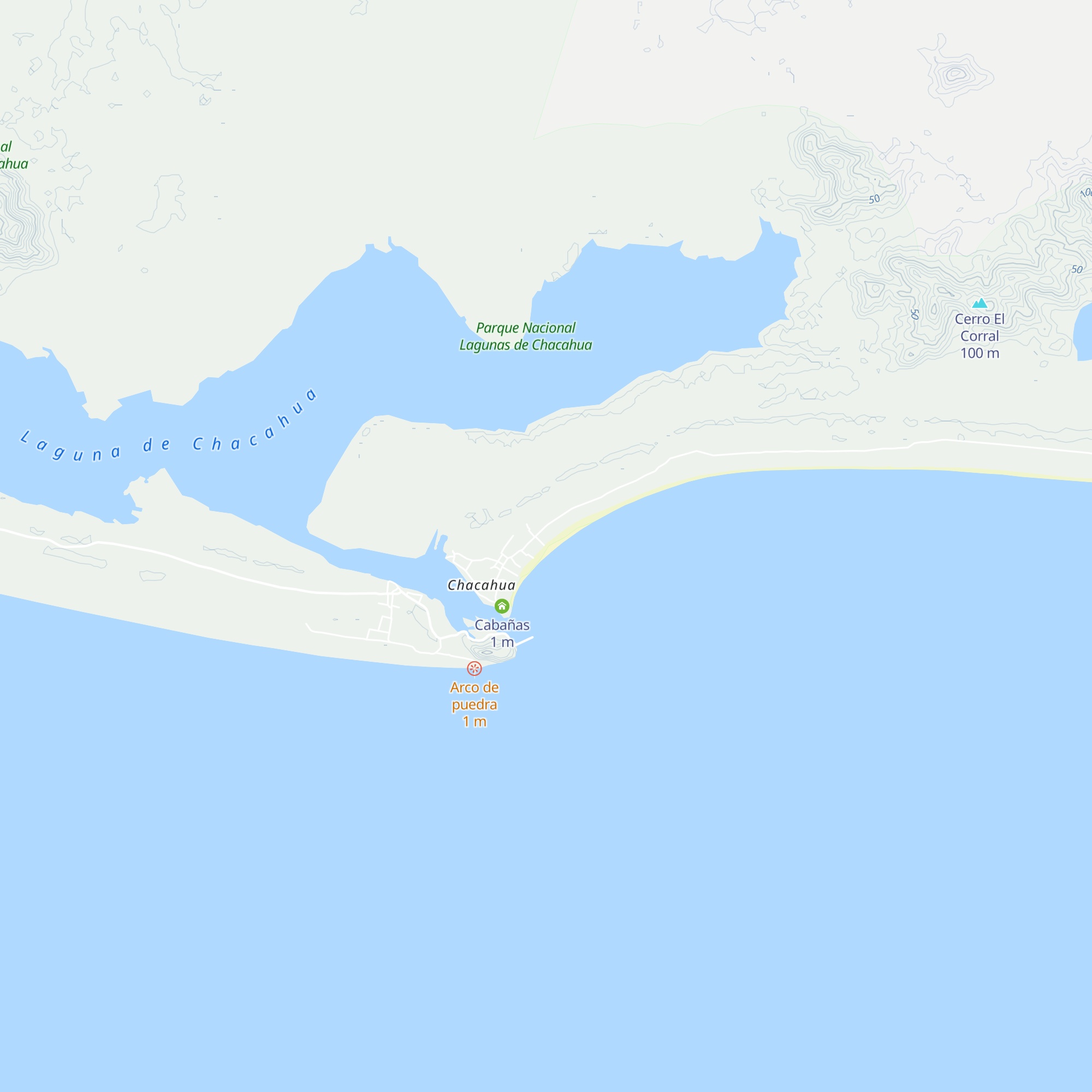 Cabañas Altamar map