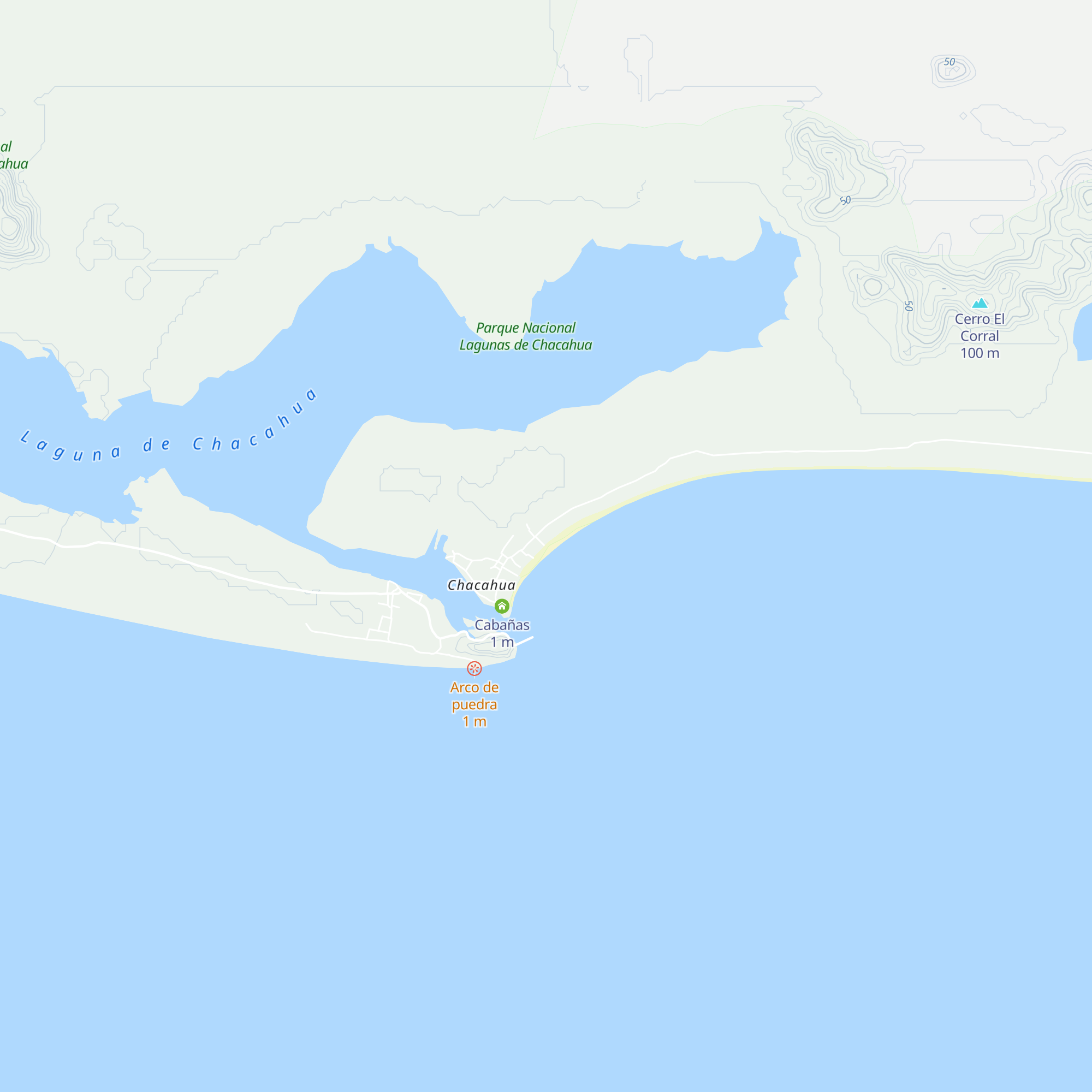 Cabañas Altamar map