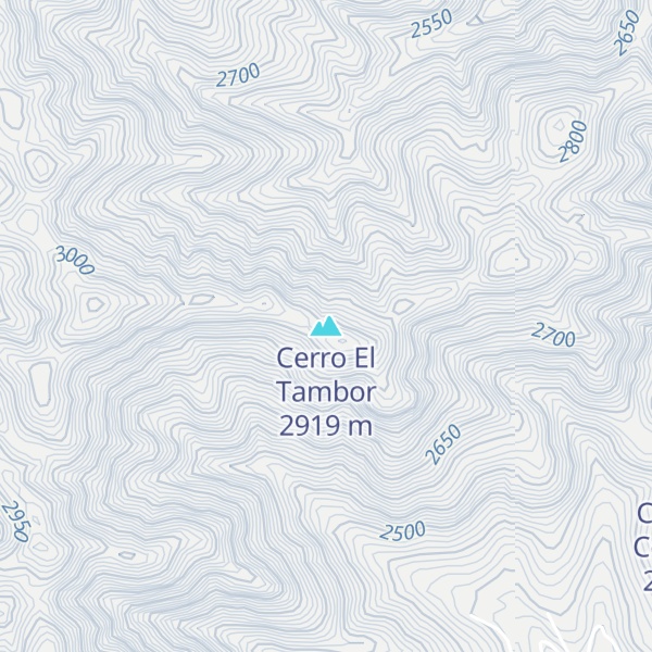Map of Cerro El Tambor