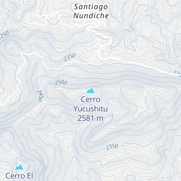 Map of Cerro Yucushitu