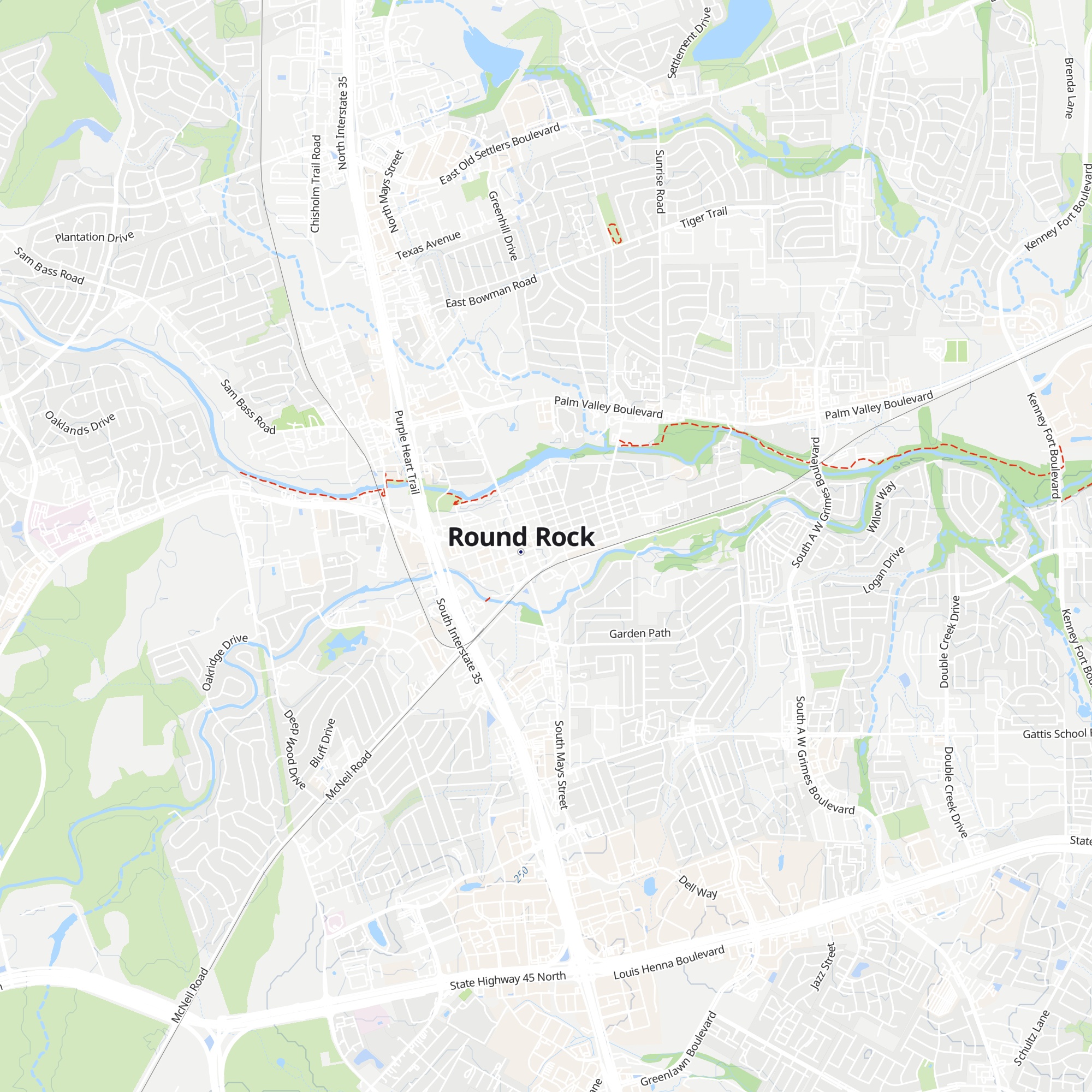 Round Rock Convention and Visitors Bureau map