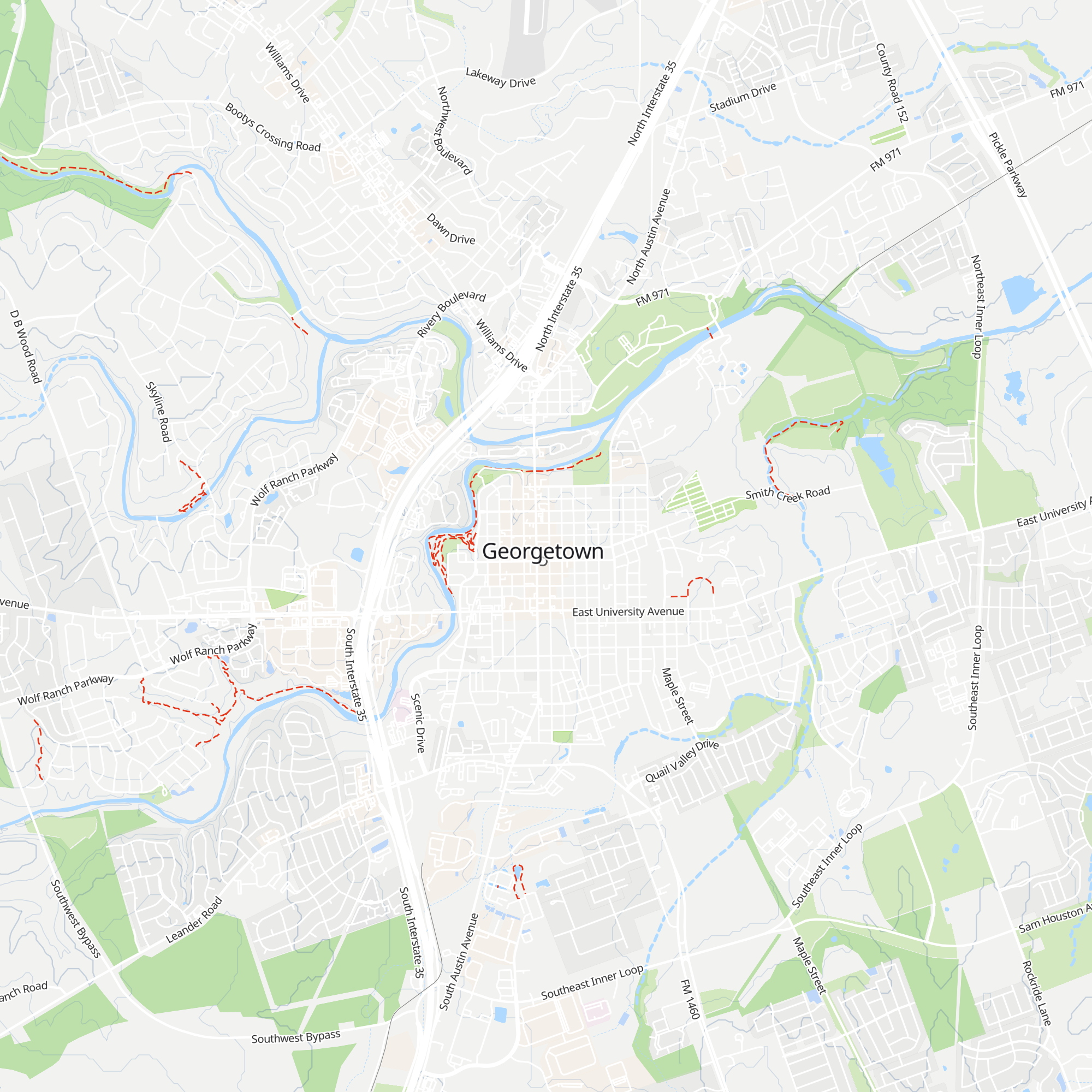 Georgetown Visitor Center map