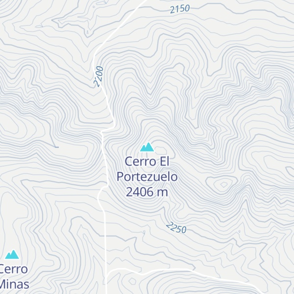 Map of Cerro El Portezuelo