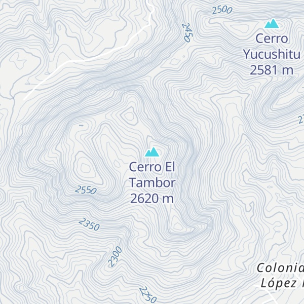 Map of Cerro El Tambor