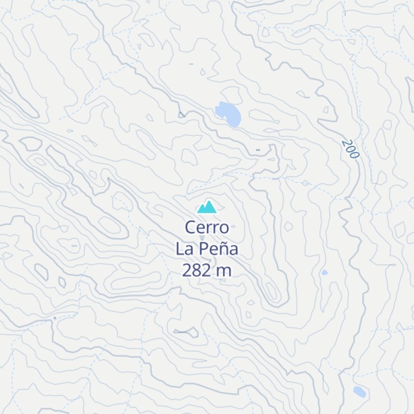 Map of Cerro La Peña