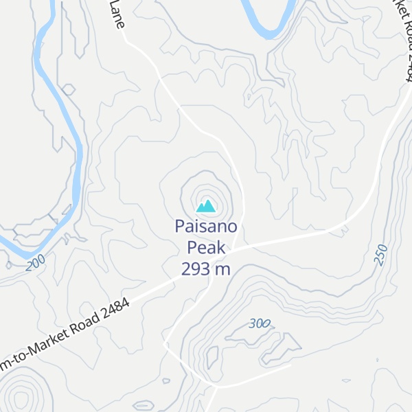 Map of Paisano Peak