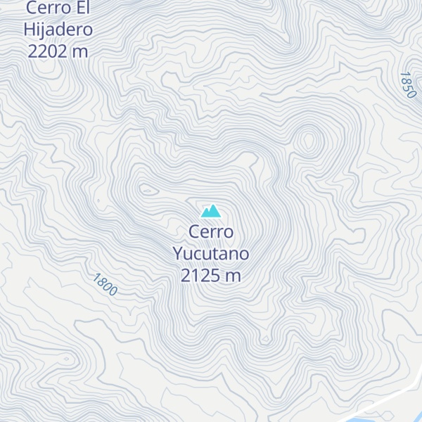 Map of Cerro Yucutano