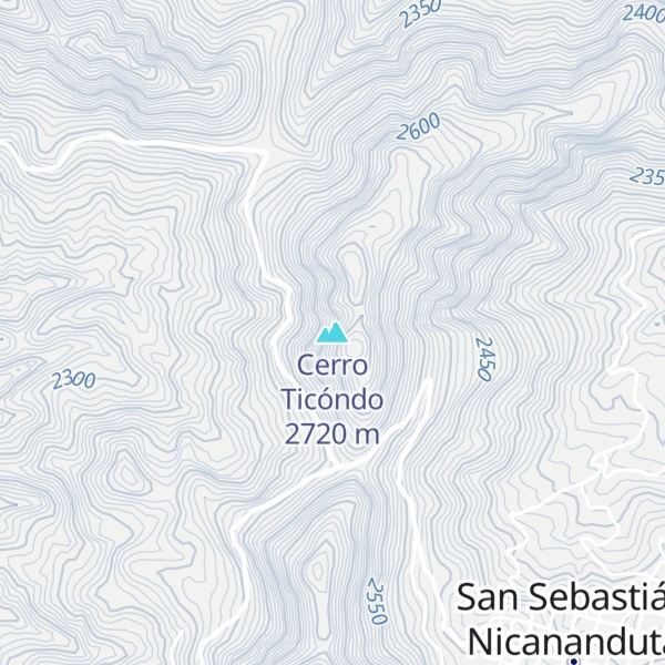 Map of Cerro Ticóndo