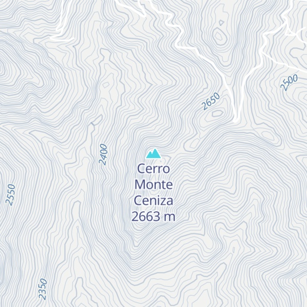 Map of Cerro Monte Ceniza
