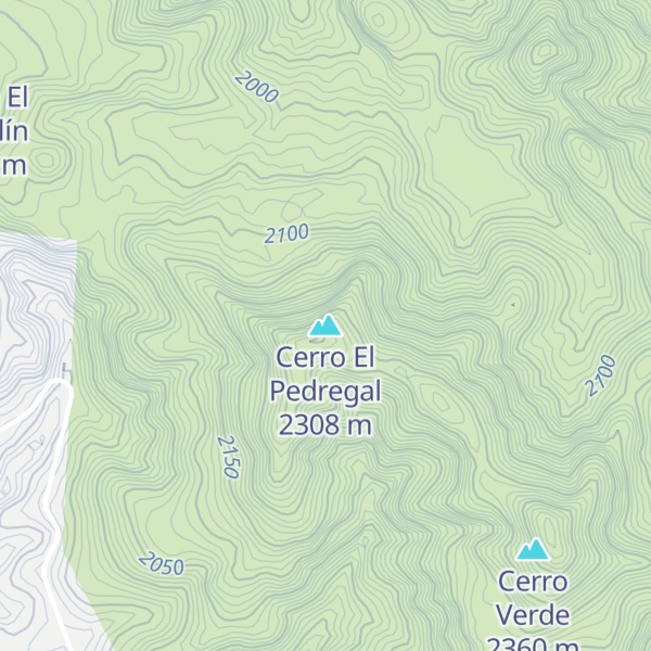 Map of Cerro El Pedregal