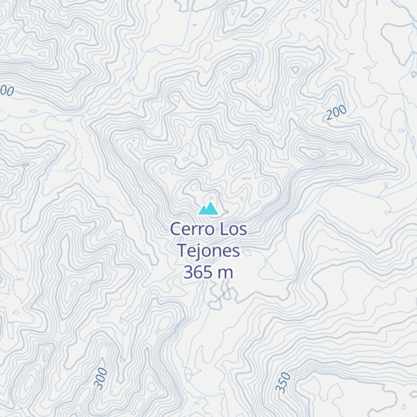 Map of Cerro Los Tejones