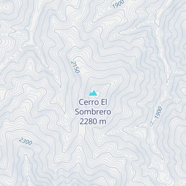 Map of Cerro El Sombrero