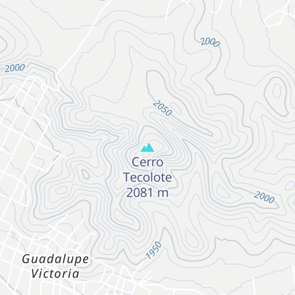 Map of Cerro Tecolote