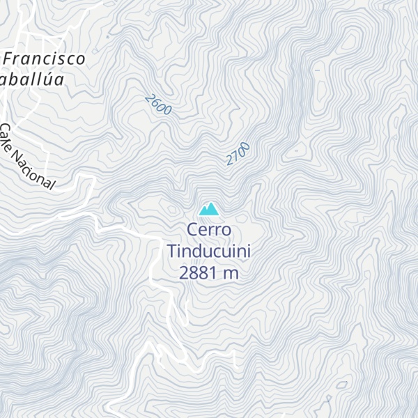 Map of Cerro Tinducuini