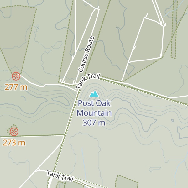 Map of Post Oak Mountain