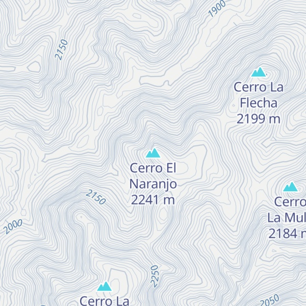 Map of Cerro El Naranjo