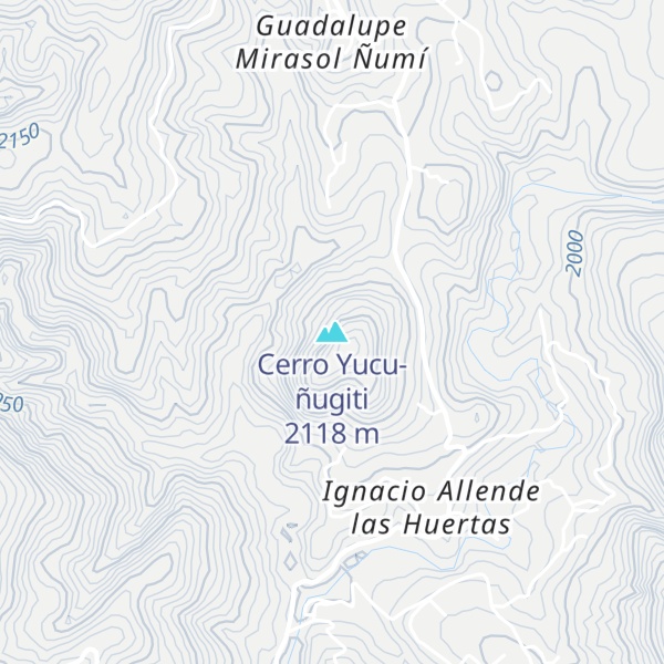 Map of Cerro Yucu-ñugiti