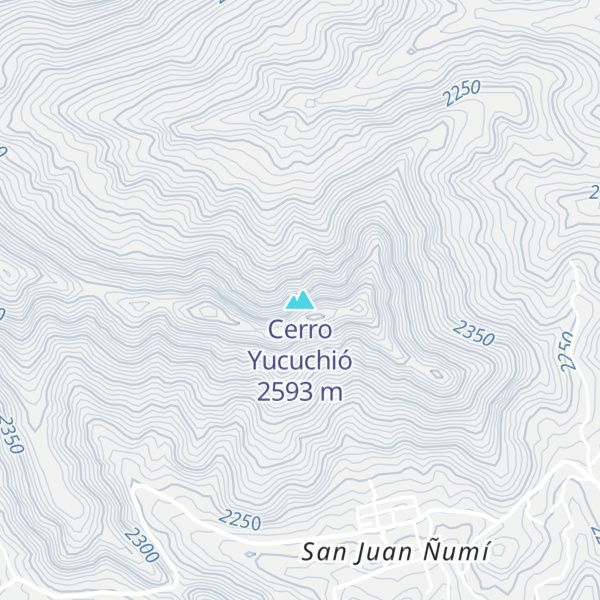 Map of Cerro Yucuchió