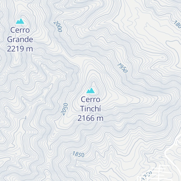 Map of Cerro Tinchí