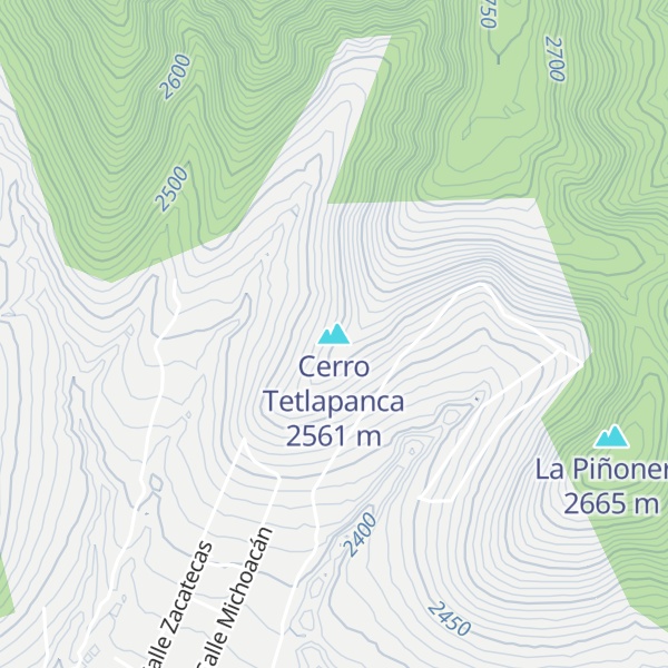 Map of Cerro Tetlapanca