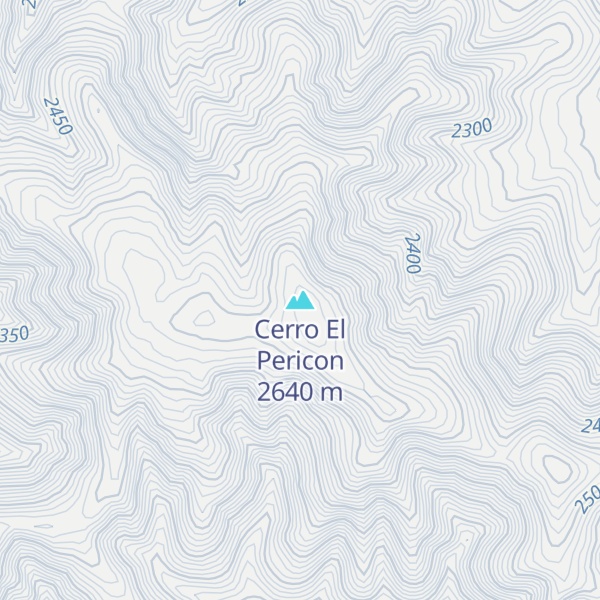 Map of Cerro El Pericon