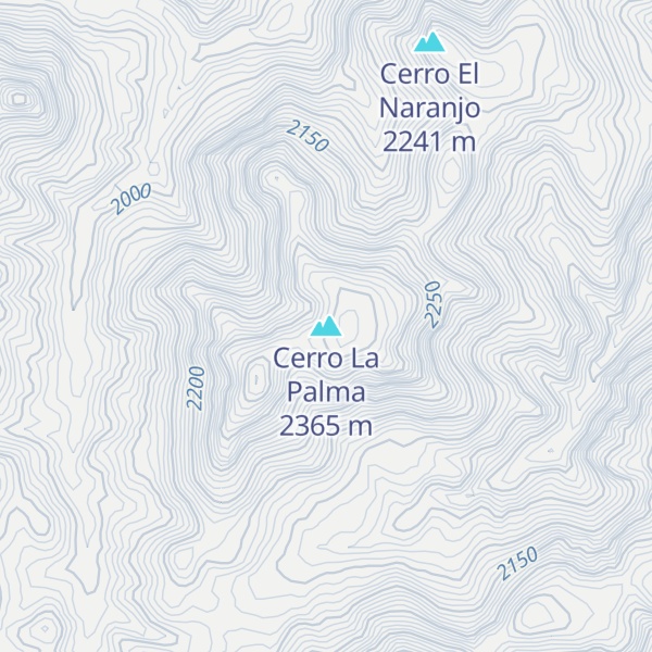 Map of Cerro La Palma