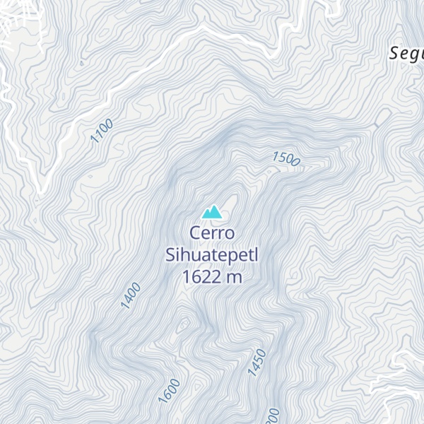 Map of Cerro Sihuatepetl