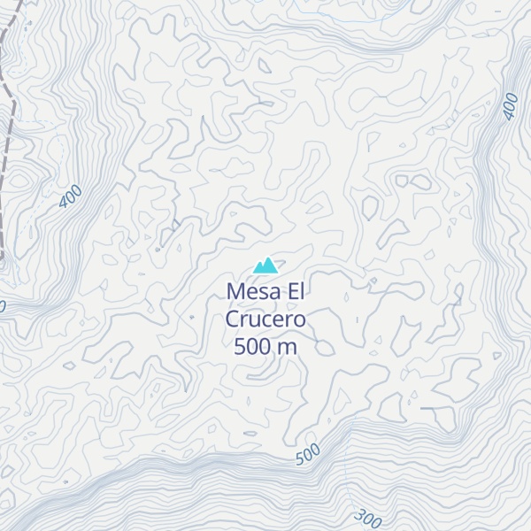 Map of Mesa El Crucero